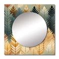 thumbnail image 2 of Designart "Forest Chevron Fantasy" 0 Gray Large Square Mirror - Square Bedroom Mirror Printed Wall Decor - Glam Square Printed Wall Mirror Art, 2 of 5