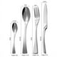 thumbnail image 1 of Juego de cubiertos con cuchillos para carne, cubiertos de acero inoxidable, utensilios plateados, juego de cubiertos moderno, incluye cuchillo/tenedor/cuchara, 1 of 5