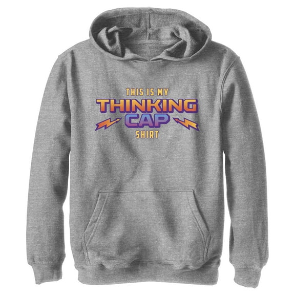 Netflix Boy's Stranger Things Dustin's Thinking Cap Costume Pull Over Hoodie Athletic Heather X Large