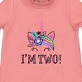 thumbnail image 3 of Inktastic 2nd Birthday Unicorn 2 Year Old Girl Baby Fleece Romper, 3 of 4