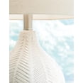 thumbnail image 3 of Design Signature par Ashley Rainermen 20" Moderne Lampe de Table en Céramique à Chevrons, Blanc Cassé, 3 of 5