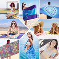 thumbnail image 3 of Toalla de playa de microfibra de secado rápido, esterilla ligera sin arena para viajes, toalla compacta con rayas clásicas, ideal para playa, baño, piscina, uso durante todo el año, 30 x 60 pulgadas, 3 of 5