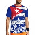 thumbnail image 5 of Exclusive design Cuba Flag Grain 3D Printed Men For Running Bike Soccer Tennis Fitness Sports tshirt Mesh Fans Short T-shirt, 5 of 13