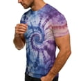 thumbnail image 6 of cocolona Womens and Mens Tie Dye Print T-shirt Summer Short Sleeve Crew Neck Tops Fashion Casual Vintage Tees Blouses, 6 of 8