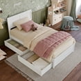 thumbnail image 6 of AFI Lylah Twin Wood Platform Bed with Panel Footboard and Storage Drawers, White, 6 of 17