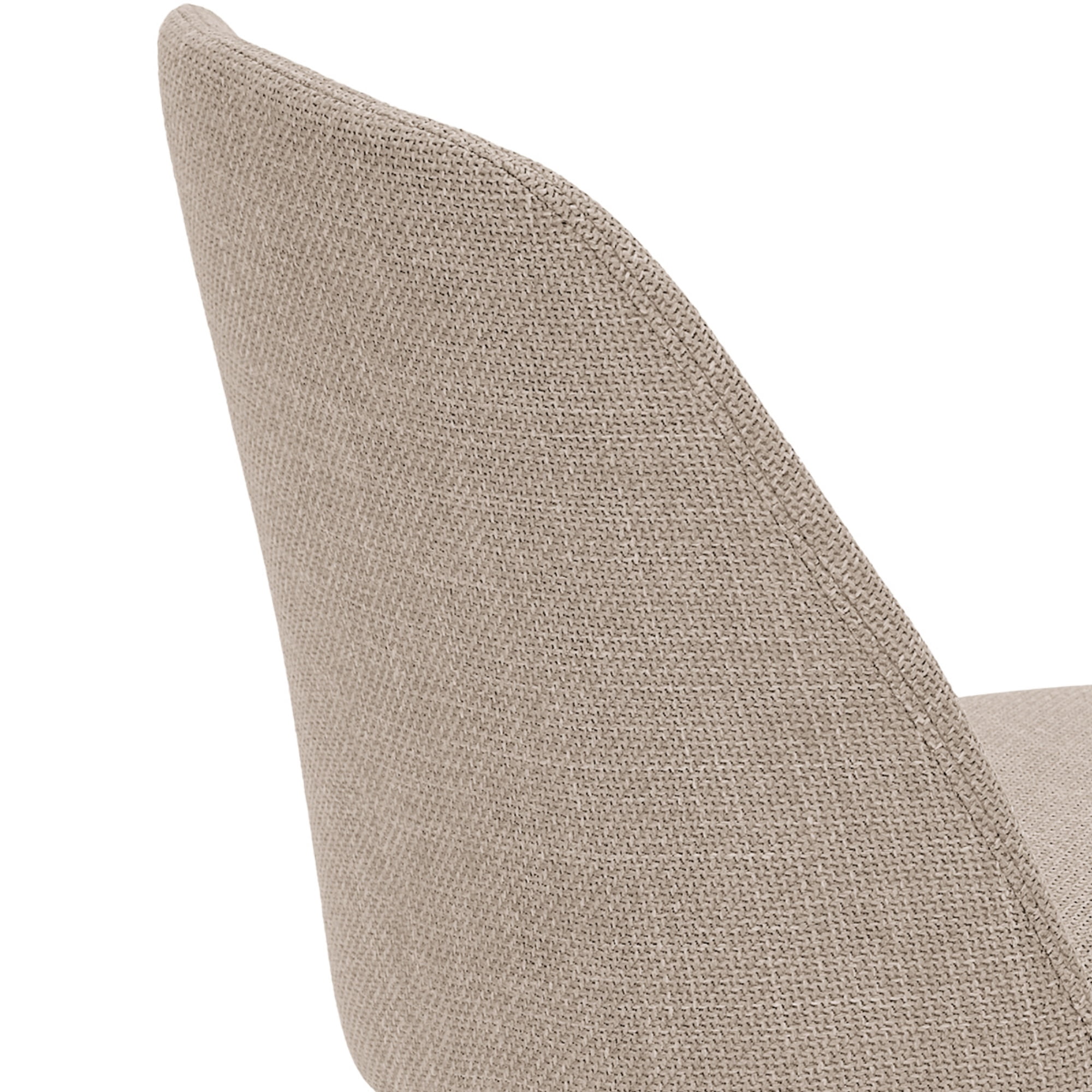 EOP Modern Upholstered Dining Chairs Set of 2, Wooden Dining Side Chairs with Curved Backrest, Armless Kitchen Chairs for Dining Room & Restaurant, Camel
