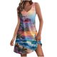 thumbnail image 1 of Vestido de Verano para las Mujeres Impresión Sexy sin Mangas Vestido de Hombro, Verano Casual Y Primavera, 1 of 5