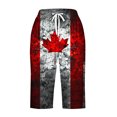 thumbnail image 4 of LEBONYARD Women's Shorts for a Cool and Relaxed Look,Women Shorts Casual Pants Straight Leg Drawstring Elastic Waist Loose Comfy Pants with Pockets Red S, 4 of 5