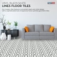 thumbnail image 2 of PowerSellerUSA Self-Stick Vinyl Modern Geometric Floor Tiles Ultra Durable 1.5mm Thick Tiles, 2-Pack/40 Square Ft., 12" x 12", Black/White Lines, 2 of 8