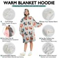 thumbnail image 5 of Wearable Oversized Blanket,Light Gray Chicken Rooster Pattern Wearable Blanket Hoodie for Adults,Cozy Hooded Blankets with Super Pockets,Super Warm Fuzzy Pullover for Women & Men, 5 of 6