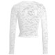 thumbnail image 4 of MHFRRA Top Sexy de Encaje Transparente de Manga Larga con Diseño Calado y Lazo Frontal para Mujer Blanco, 4 of 4