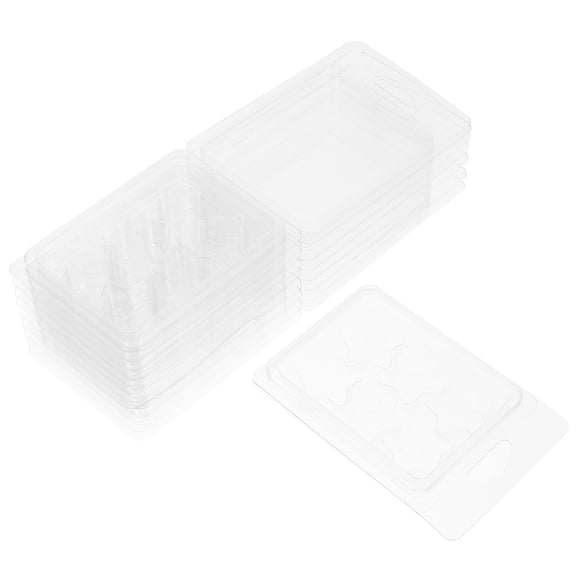 MLINS 10pcs Clear Plastic Clamshell Molds Star Shape Diy Wax Melts Packaging Boxes Empty Clam Shells For Wax Tarts Wax Melts