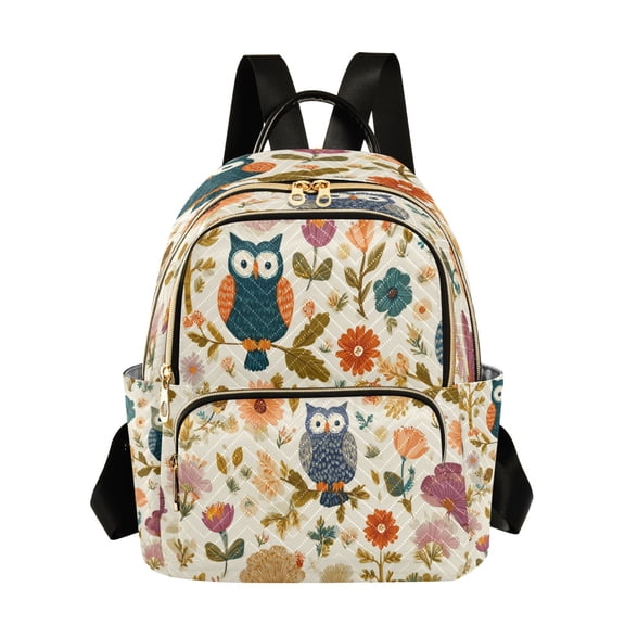 Quilted Backpack Fashion Backpack 10.23*5.11*12.59 Inch Women's Fashion Backpack Picnic Shopping Travel Out Sports backpack Colorful Owls