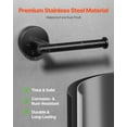 thumbnail image 2 of Toilet Paper Holder Fits Mega Roll Wall Mounted Toilet Roll Tissue Holder, Stainless Steel, Waterproof and Rust-Resistant, Large 5-Inch Rod, Anti-Fall End Cap, Flexible Horizontal or Vertical Install, 2 of 11