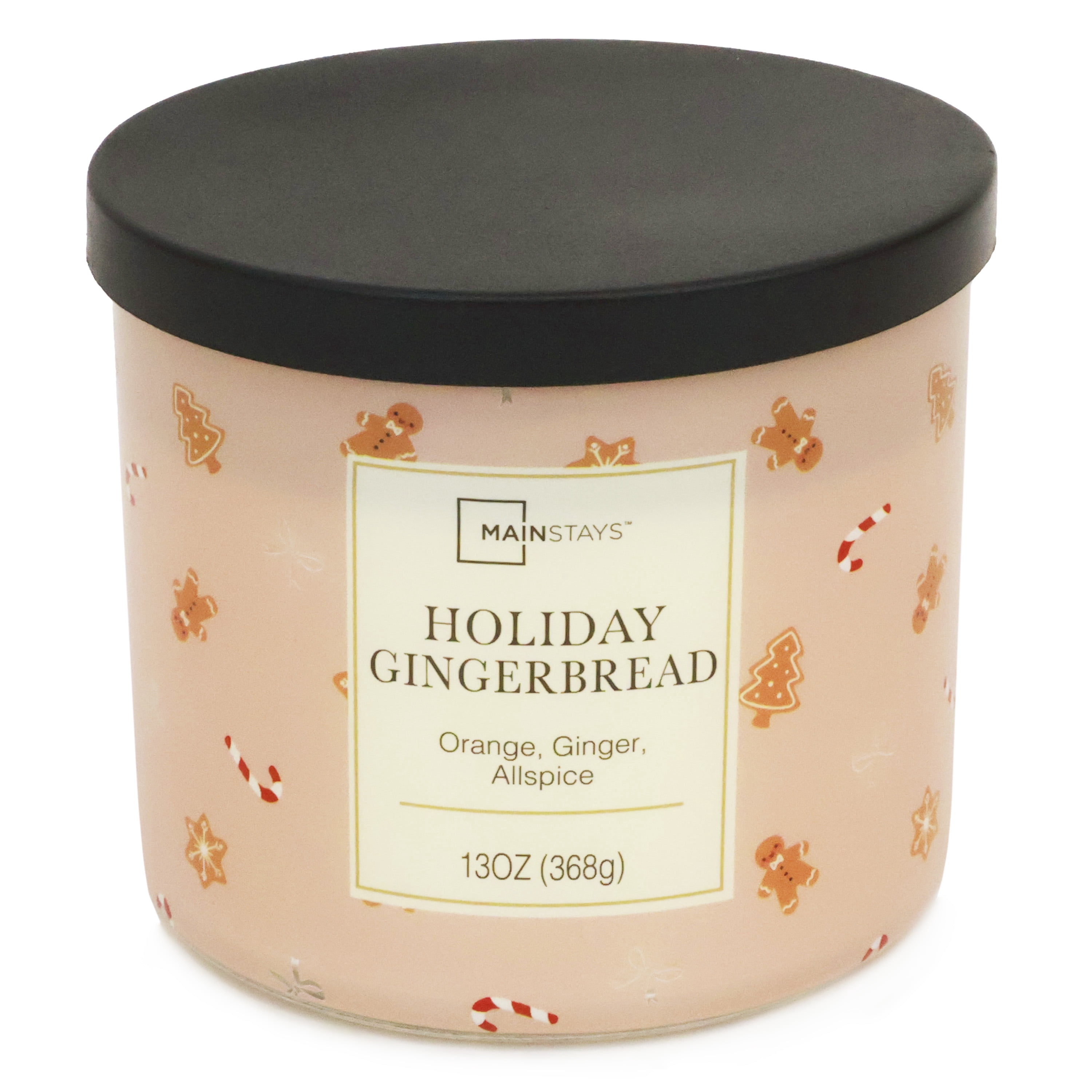 (3 pack) Mainstays 3-wick Holiday Gingerbread Designs, 13-Ounce