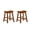 Oak, variant on Casual Dining Solid Wood 18-inch Saddle Seat Stools, 2pc, Oak Finish, 250lbs Weight Capacity Furnishing Home Area 2pc Furnishings,
