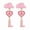 Pink, variant on Creative Oil-Dripping Western Cowboy Style Earrings, Personalized Niche Alloy Stud Earrings, Elegant Stackable Ear Pendants