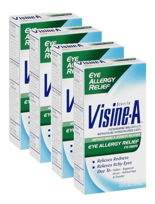 VisineA Eye Allergy Relief Eye Drops, .5 fl oz pack of 4