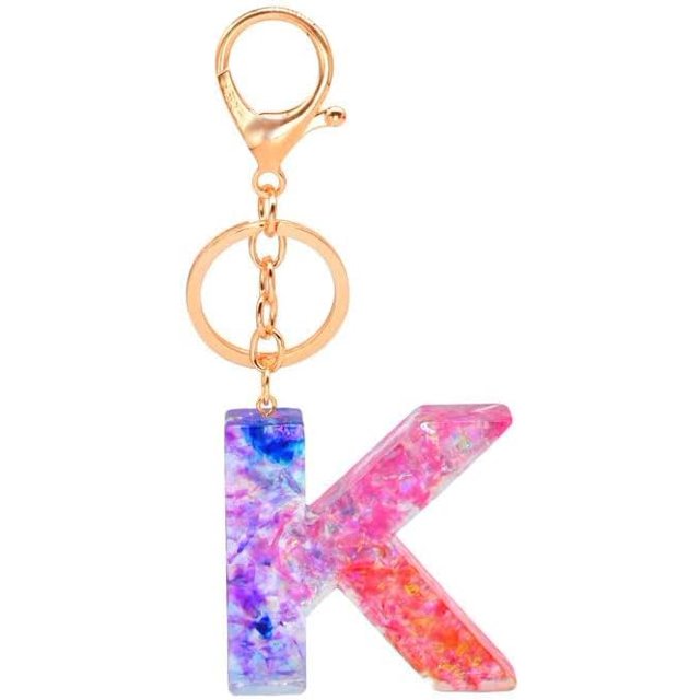 Letter Keychain,26 Letters A-Z Decorative Letter Keychain,Name Keychain for Women Girls Men Teenager Gift
