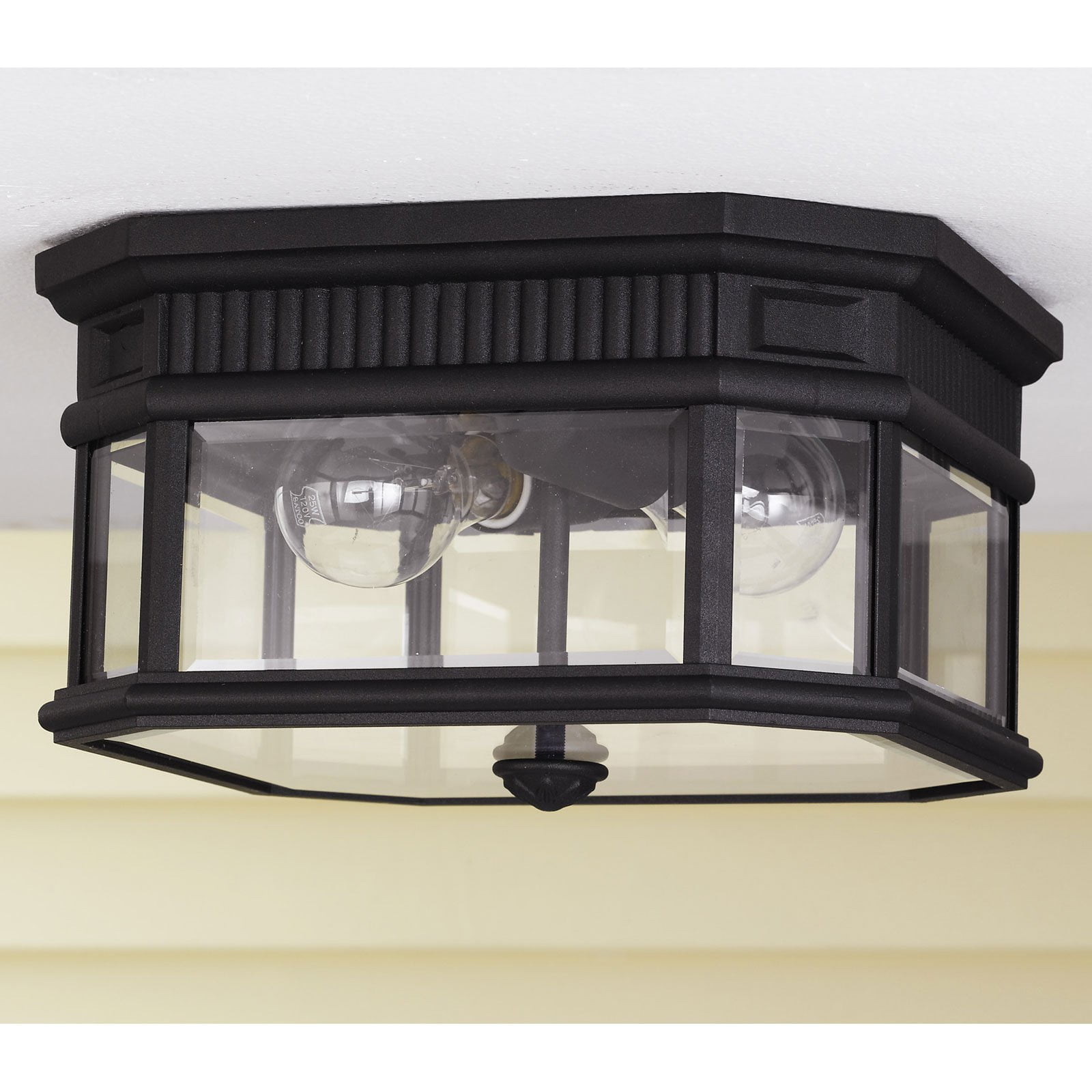 Feiss Cotswold Lane Outdoor Ceiling Light 6 5h In Black