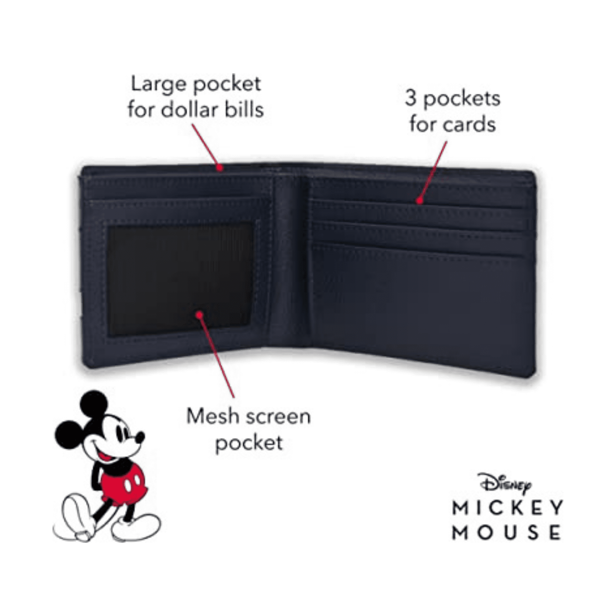 Loungefly Disney Mickey Bat Zip Wallet