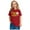 Red, variant on Piuwrlz 4 Years Toddler Short T Shirt Sleeve Girls Orange T-Shirt Crew Neck Cotton Shirt Top Orange Size 4 Years