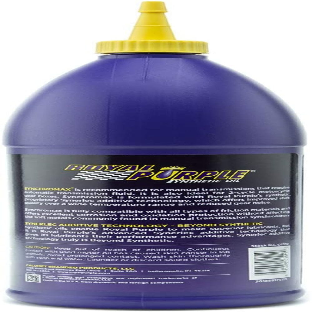 Royal Purple 01512 Synchromax Manual Transmission Fluid Pack of 6 Quarts