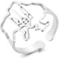 thumbnail image 1 of HAHDAXIA Ukraine Map Ring Stainless Steel Ukrainian Map Outline Ring Jewelry, 1 of 2