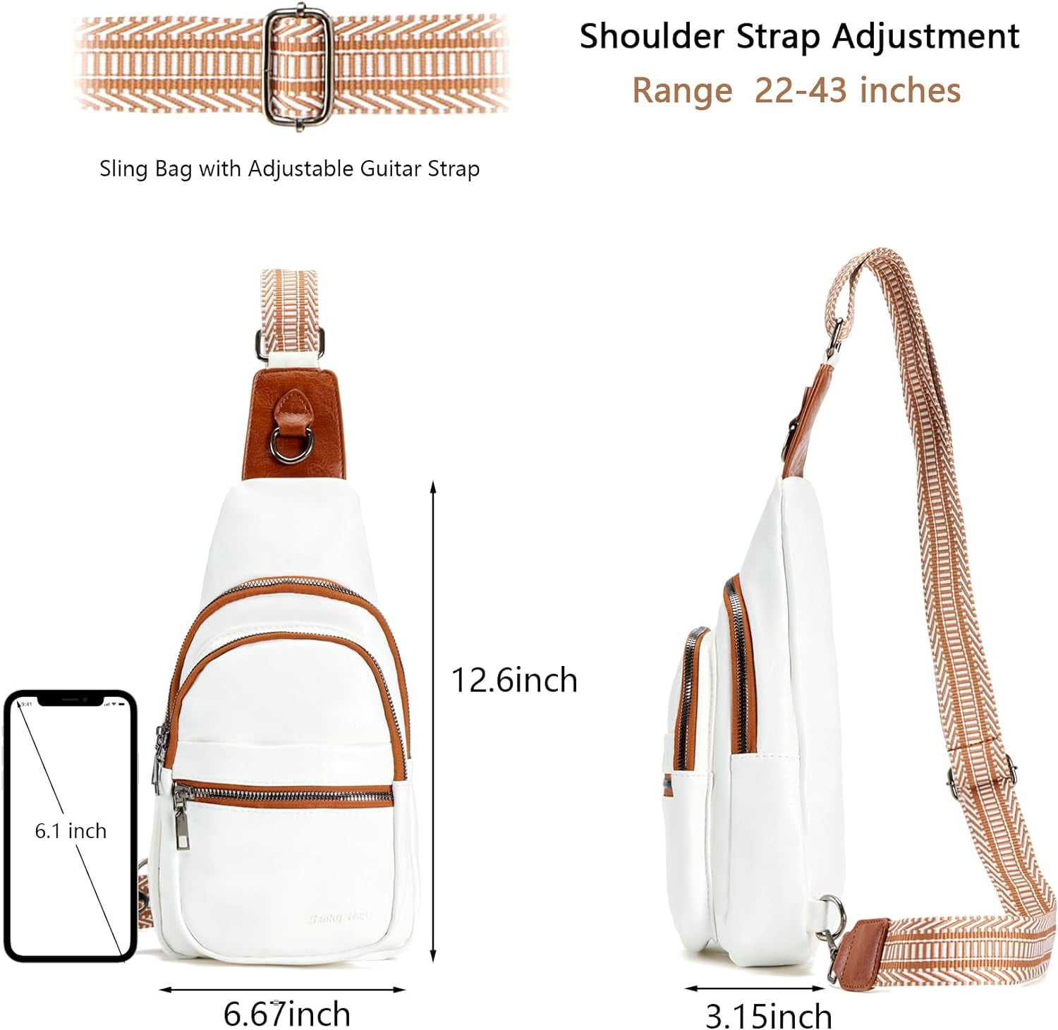 Crossbody Bag for Women Small Sling Bag Leather Shoulder Cross Body Bag for Travel