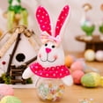 thumbnail image 5 of BotaniNest Easter Ornament Cartoon Rabbit Shape Home Decorations Children's Gift Box Transparent Candy Jar, 5 of 5