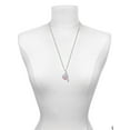 thumbnail image 3 of Delight Jewelry Silvertone Domed Multi Color DMD Silvertone Mother Daughter Bar Charm Necklace, 23", 3 of 4