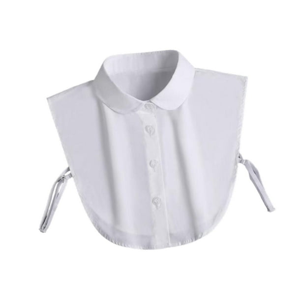 Cuello falso, ropa, cuello falso, media camisa, blusa, mujer, cuello falso falso para Blanco