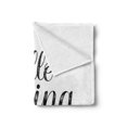 thumbnail image 2 of Hello Soft Flannel Fleece Blanket, Hand Lettering Phrase of Hello Spring on Watercolor Floral Ornament in Lively Colors, Cozy Plush for Indoor and Outdoor Use, 70" x 90", Multicolor, by Ambesonne, 2 of 5