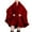 Watermelon Red, variant on Xfvqtps Women Cape Faux Fur Collar Cloak Plush Edge Open Front Solid Color Large Size Loose Thickened Windproof Coldproof Warm Winter Long Coat Gray
