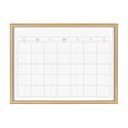thumbnail image 2 of Kate and Laurel Blake Month Framed Printed Glass Dry Erase Board by The Creative Bunch Studio, 18x24 Natural, Monthly Calendar Printed Glass Wall Organizer, 2 of 8