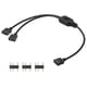 thumbnail image 1 of Cable Divisor ARGB Uxcell, 5V 12" 3 Pines 1 a 2 Hembras a Hembras Cable de Alimentación con Conectores Machos de 3 Pines para Ventiladores/Luces LED ARGB de Computadora PC, Negro, 1 of 5