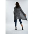 thumbnail image 4 of Women's Long Sleeve Open Front Knitted Heather Pattern Cardigan Sweater,, 4 of 4