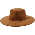 thumbnail image 2 of Wide Brim Fedora Hat for Men Women Big Rancher Felt Hat Boho Western Hat Flat Brim Hats, 2 of 6