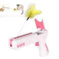 thumbnail image 1 of Divertido palo para gato que rebota, divertido palo para gato, entretenimiento interactivo, juguete para gato con plumas que rebota (rosa) ER, 1 of 5