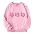 thumbnail image 4 of Tiweut Girls Casual Sweatshirts and Blouses Kids Floral Graphic Long Sleeve Crew Neck Toddler Pullover Relaxed Fit Clothes 5-6 Y, 4 of 4