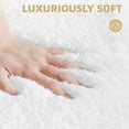 thumbnail image 5 of PABUBE Bathroom Rug Non-Slip Bathroom Mat 17"x24" Shag Bath Rugs w/1.6" Microfiber, Absorbent Bath Mat, Machine Washable, White, 5 of 9