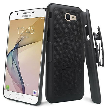 Samsung Galaxy J7V Case / J7 (2017) Case / J7 Perx Case / J7 Sky Pro Case, Swivel Slim Belt Clip Holster Protective Case, Defender Cover w/ Swivel Locking Belt Clip [Kickstand] for Galaxy J7V