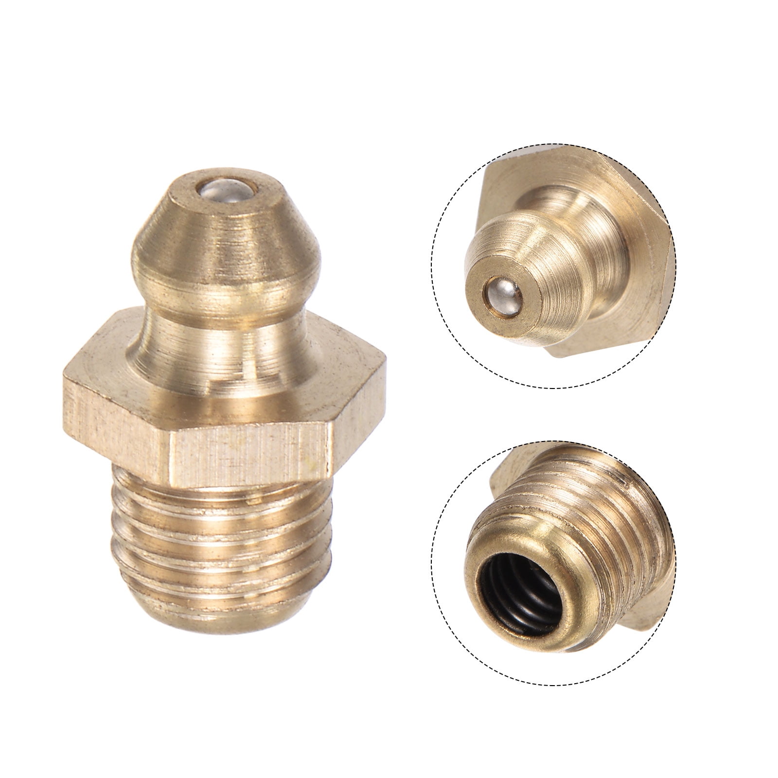 Unique Bargains Straight Hydraulic Grease Fitting for Lubrication of Equipment M8x1mm