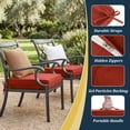 thumbnail image 4 of Kimunuk 2Pcs Outdoor Chair Cushions Slipcovers, 17" x 16" Replacement Waterproof Non-Slip Patio Seat Cushion Covers with Handle,Terra Red, 4 of 7