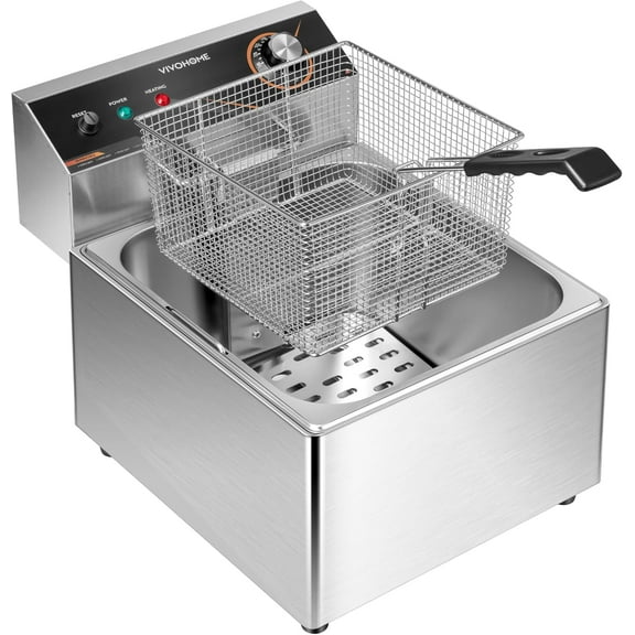 SPECSTAR 1700W 20 QT Electric Deep Fryer with 11.6 QT Removable Basket, Overheat Protection and Temperature Control for Commercial and Home Use