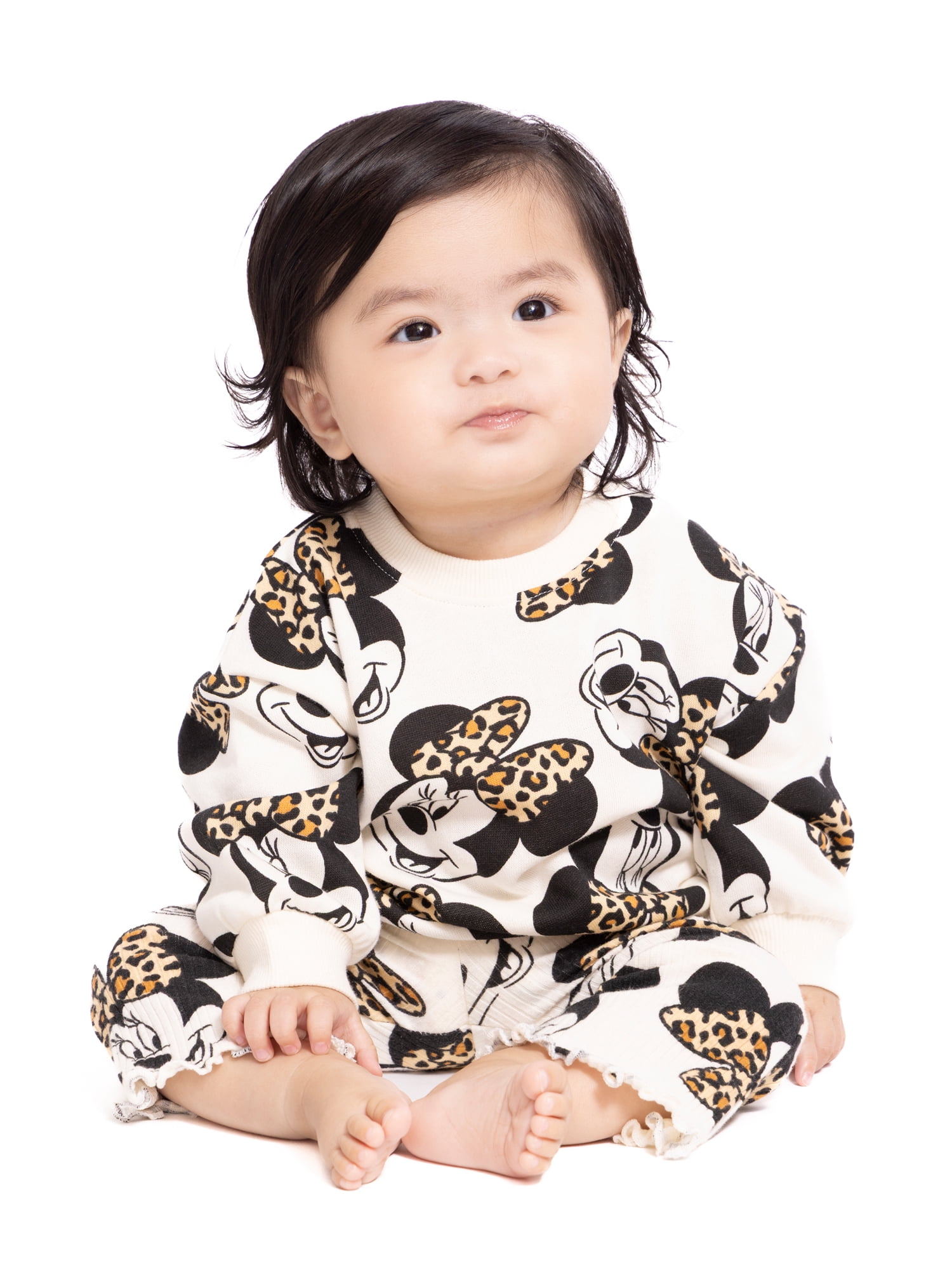 Minnie Mouse Baby Girls Print Sweatshirt and Flared Leggings, 2-Piece, Sizes 0M-24M