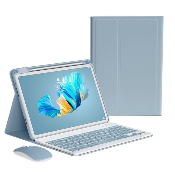 Funda con Teclado y Mouse kaitesi para iPad Air 11" Azul