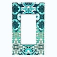 thumbnail image 5 of Metal Light Switch Plate Cover Elegant Teal Green Tile Pattern TIL017, 5 of 13