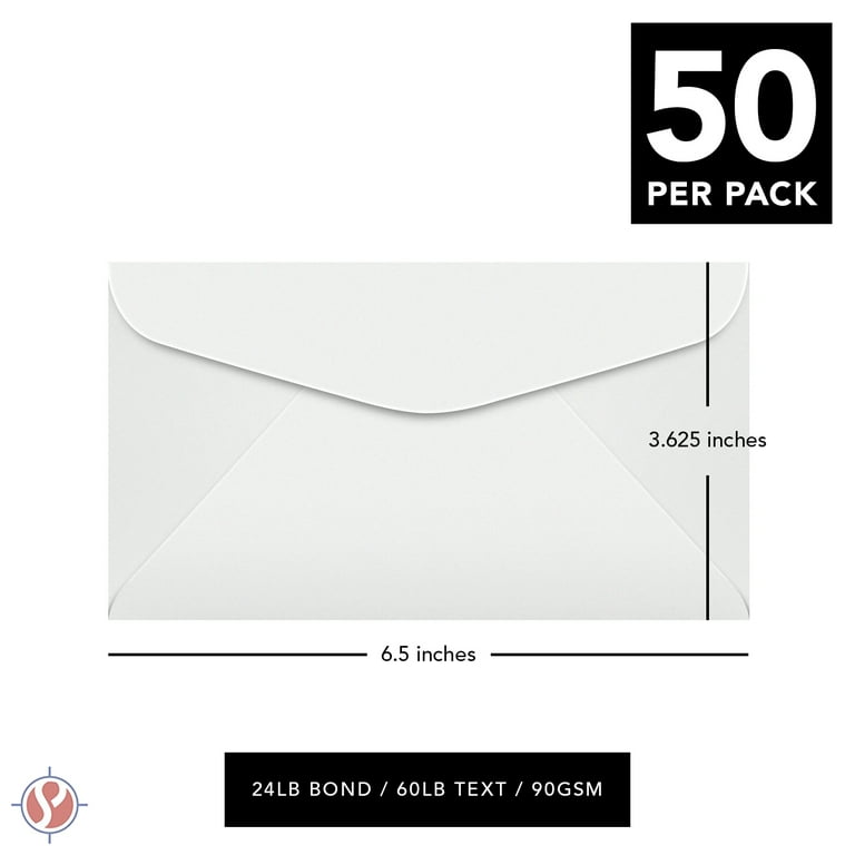 6 3 4 White Wove Printed Business Envelopes. Business Envelopes
