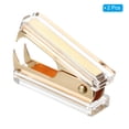thumbnail image 3 of Uxcell Acrylic Staple Remover, 2 Pack Portable Lockable Jaw Style Staple Puller Removal Tool with Plastic Box, Gold, 3 of 6